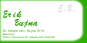 erik bujna business card